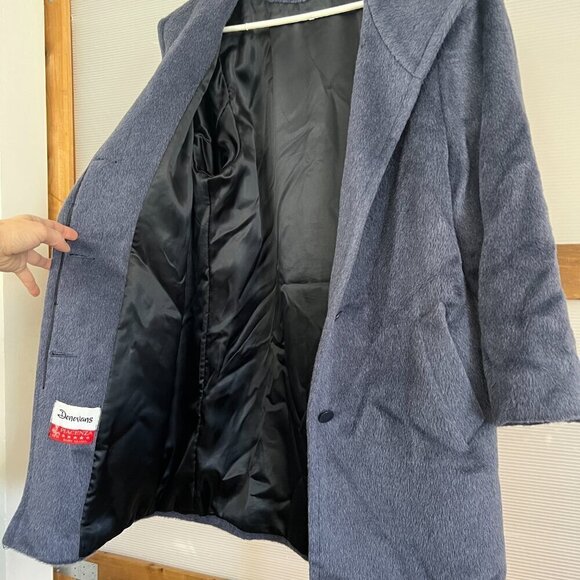 VTG Donovans Baby Llama & Wool 3/4 Length Winter Coat Blue/Purple Sz 12‎ - Picture 11 of 16